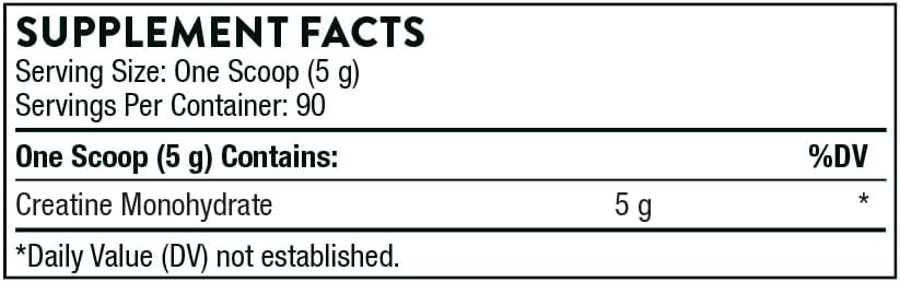 Thorne Research - Creatine powder to promote energy production, lean body mass, muscle endurance, and power. NSF Certified for Sport; 16 oz.